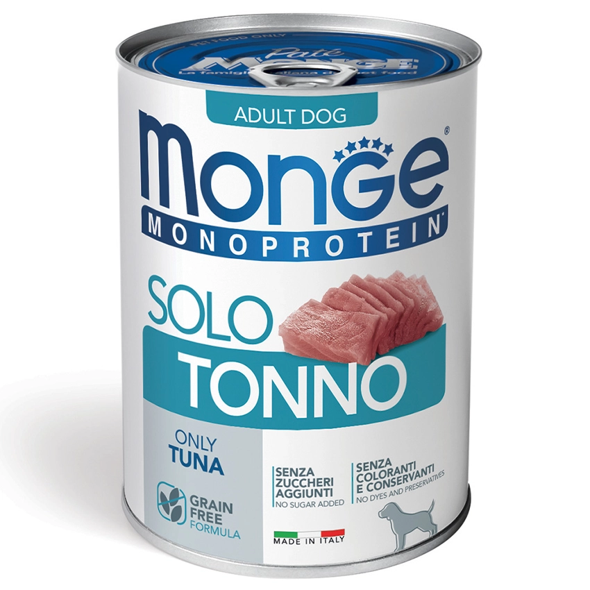 Monge Monoproteico Solo Wet Dog Pate 100% Tuna 400g Monge Monoproteico Solo Wet Dog Pate 100% Tuna 400g