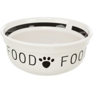 TRIXIE Food dubenėlis keramika 0.25l 13 cm baltas juodas