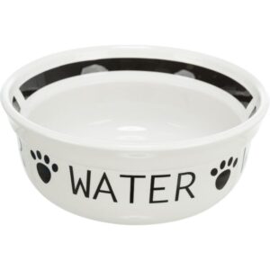 TRIXIE water dubenėlis keramika 0.25 l 13 cm baltas juodas