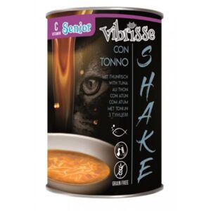Gyvūnų prekės 12 VIBRISSE Shake kokteilis senoms katėms su tunu 135g