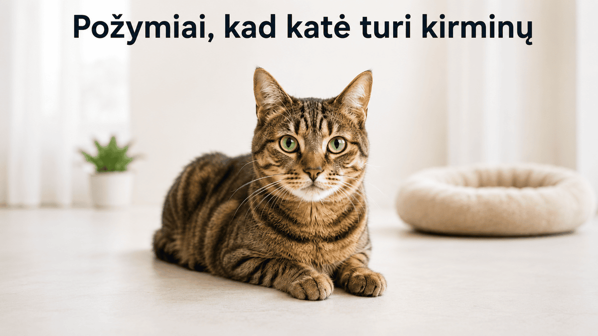 Požymiai, kad katė turi kirminų 1 Požymiai, kad katė turi kirminų