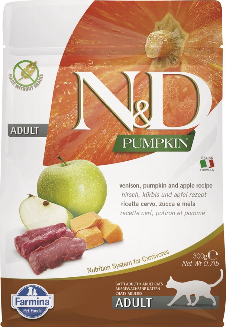 0005369_f35363-farmina-nd-pumpkin-cat-dry-venisonapple-adult-300-gr-pak16 0005369 f35363 farmina nd pumpkin cat dry venisonapple adult 300 gr pak16
