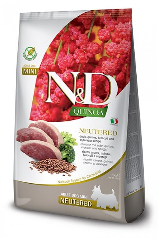 0005870_f38647-farmina-nd-quinoa-dog-dry-neutered-duck-broccoliasparagus-adult-mini-7-kg 0005870 f38647 farmina nd quinoa dog dry neutered duck broccoliasparagus adult mini 7 kg
