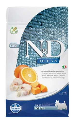 0005871_f36513-farmina-nd-ocean-dog-dry-cod-pumpkinorange-adult-mini-800-g-pak10 0005871 f36513 farmina nd ocean dog dry cod pumpkinorange adult mini 800 g pak10