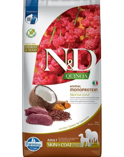 0007792_f41982-farmina-nd-quinoa-dog-dry-skincoat-venisoncoconut-adult-medmax-7-kg 0007792 f41982 farmina nd quinoa dog dry skincoat venisoncoconut adult medmax 7 kg