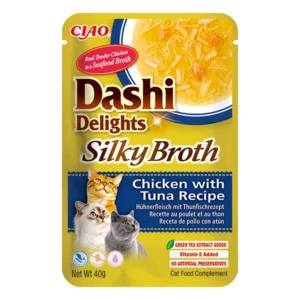 CIAO Dashi delight šilkinis vištienos sultinys su tunu
