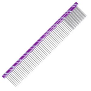 Chadog metalinės šukos 20 cm mišrus dantų tankis 80/20 violetinės