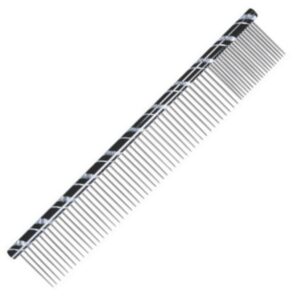 Chadog metalinės šukos 25 cm mišrus dantų tankis 80/20 juodos