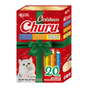 Churu Xmas dovanų dėžutė su tunu, vištiena, vištiena ir sūriu 20 vnt