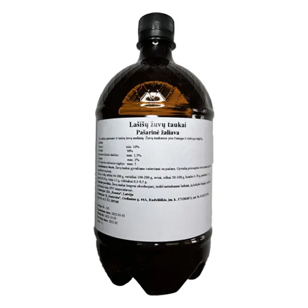 Lašišų žuvų taukai, 1L Lašišų žuvų taukai, 1L