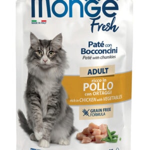 Monge Fresh Pouches Cat Adult Chicken Vegetables 85g