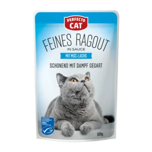 Perfecto Cat Feines Ragout konservuotas pašaras katėms su lašiša 100 g
