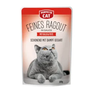 Perfecto Cat Feines Ragout konservuotas pašaras katėms su veršiena ir kalakutiena 100 g