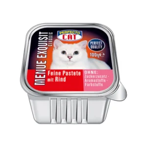 Perfecto Cat Menue Exquisit konservuotas pašaras katėms paštetas su jautiena 100g