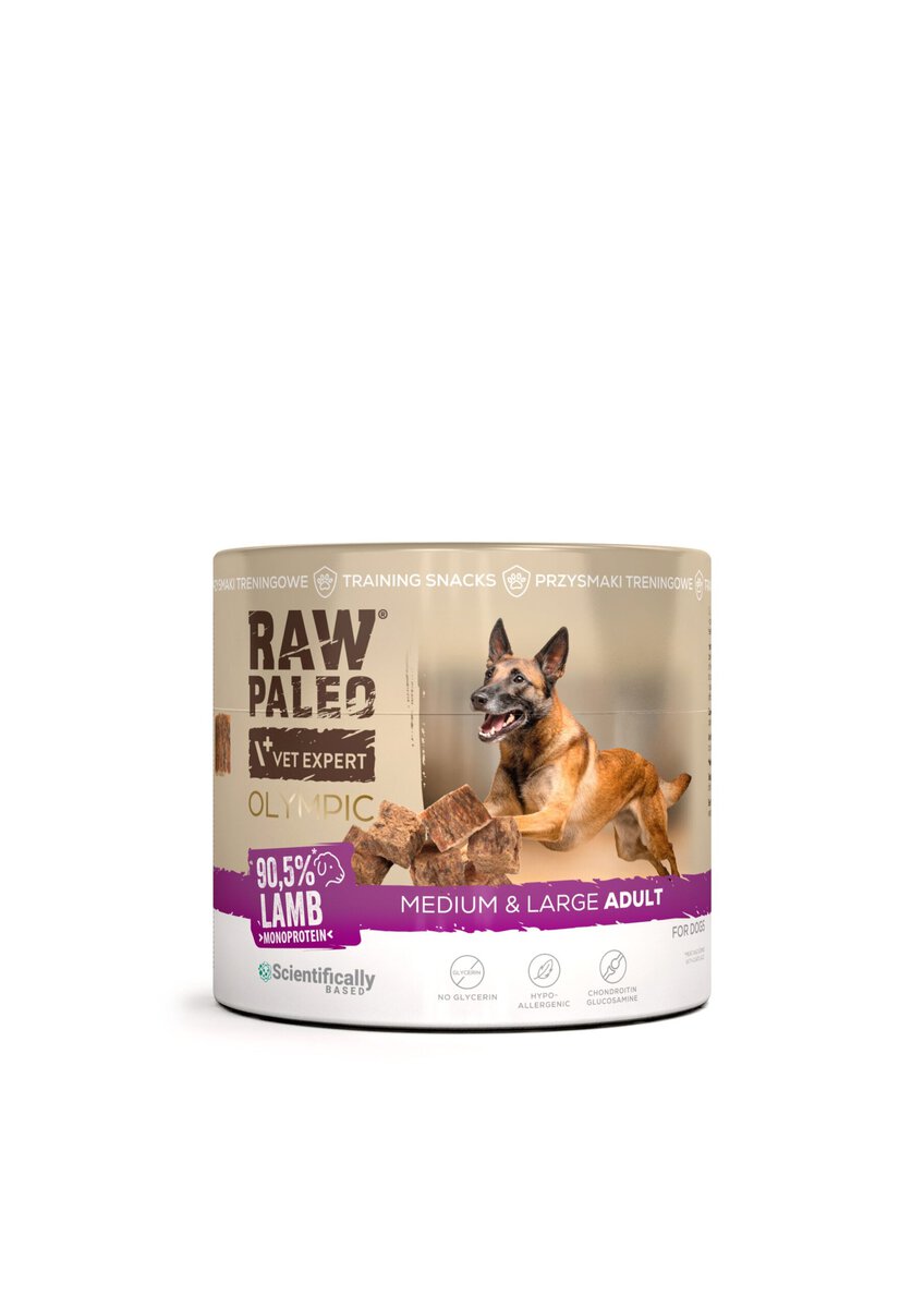 Raw Paleo Olympic Medium large su ėriena 90g Raw Paleo Olympic Medium large su ėriena 90g