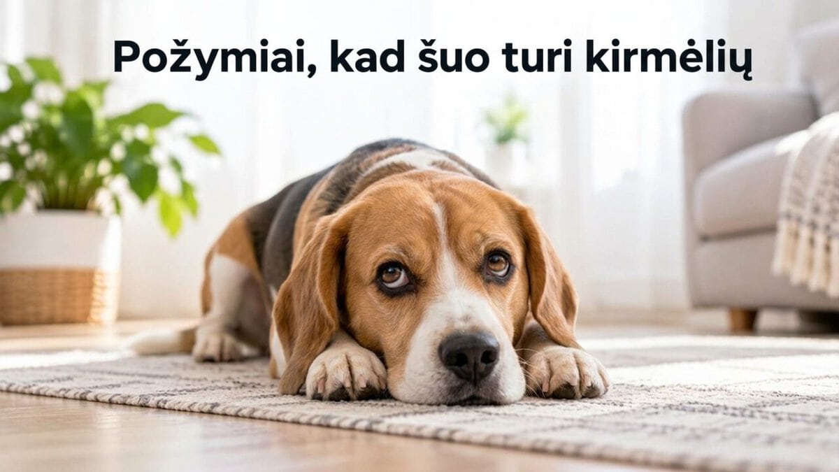 Požymiai, kad šuo turi kirminų