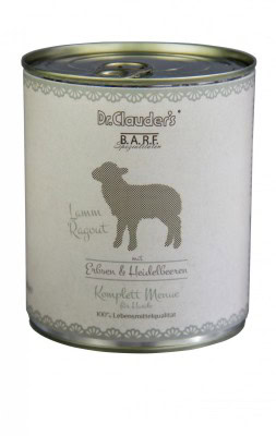 DR. CLAUDER'S BARF mėsos ir daržovių konservai šunims su ėriena 800g DR. CLAUDER'S BARF mėsos ir daržovių konservai šunims su ėriena 800g