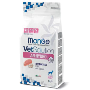 Gyvūnų prekės 9 MONGE VetSolution Dog AN-HYDRO PORK 9 kg