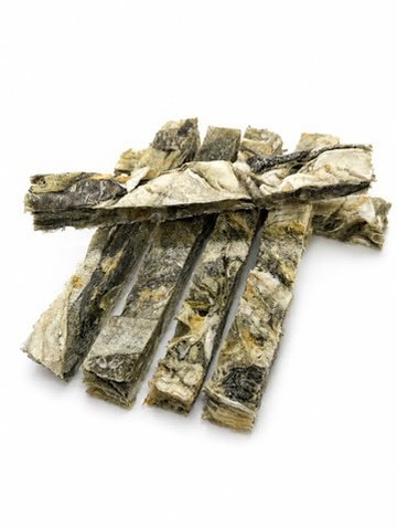 REAL DOG SNACKS Menkių odos lazdelės 200g REAL DOG SNACKS Menkių odos lazdelės 200g